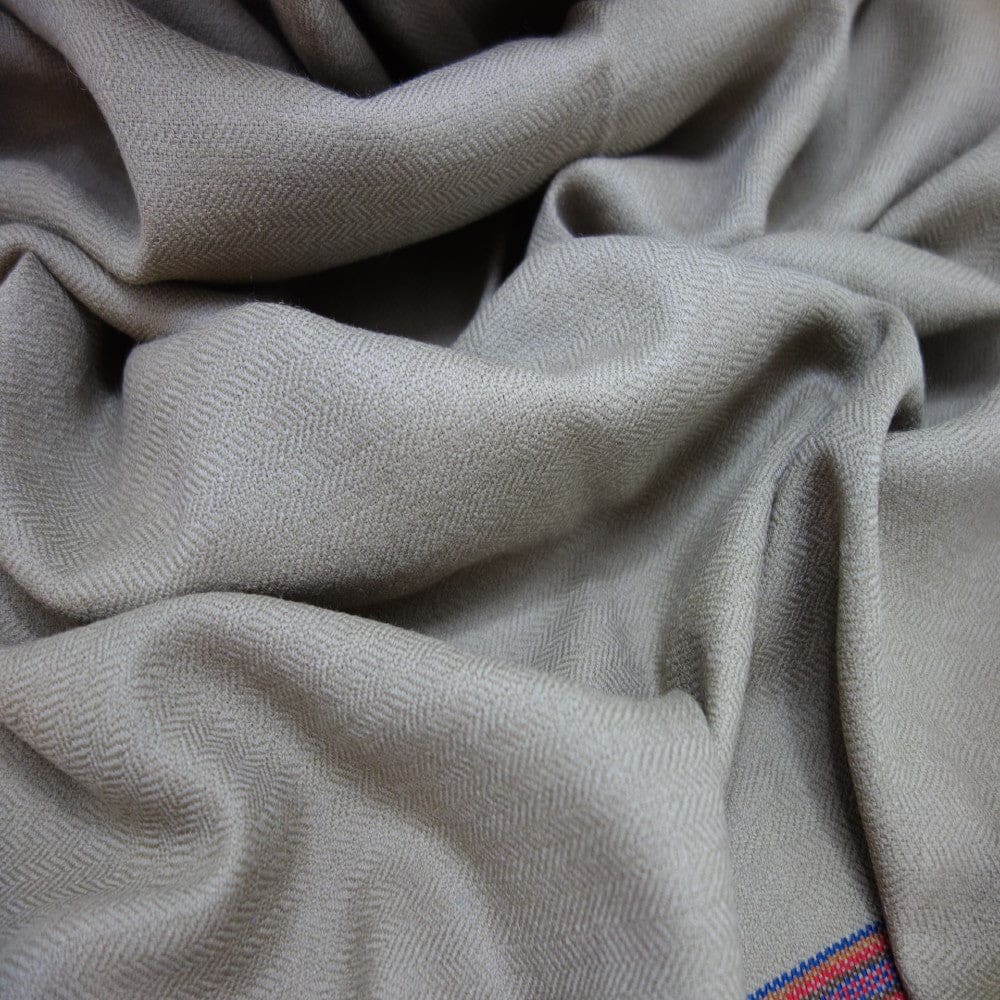 Sal Unisex confectionat din 100% Lana (Yak & Merino) ->Grej Herringbone -> Cod: KYM9 - Saluri din Lana de Yak & Merino