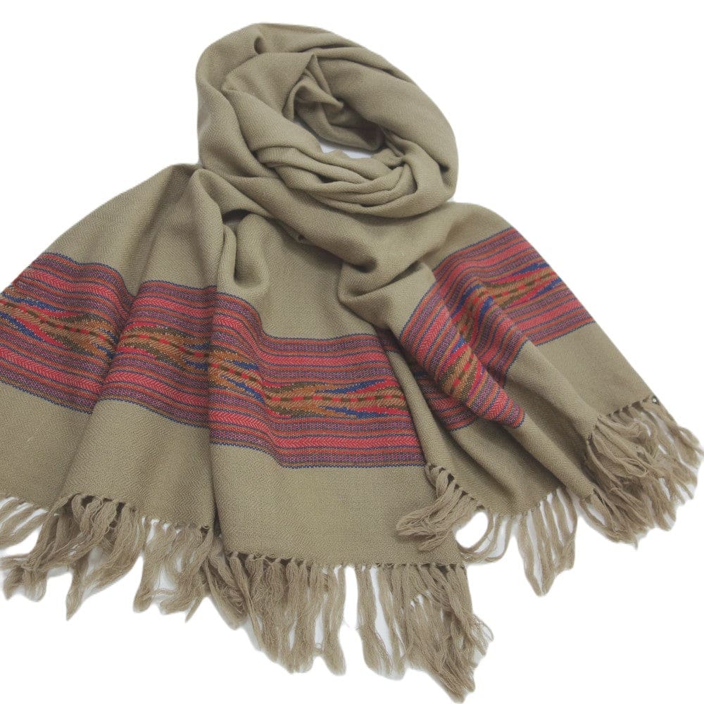 Sal Unisex confectionat din 100% Lana (Yak & Merino) ->Grej Herringbone -> Cod: KYM9 - Saluri din Lana de Yak & Merino