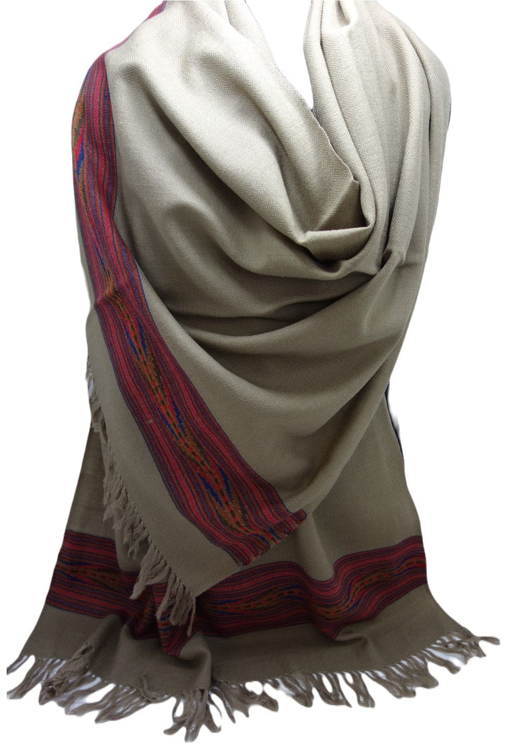 Sal Unisex confectionat din 100% Lana (Yak & Merino) ->Grej Herringbone -> Cod: KYM9 - Saluri din Lana de Yak & Merino