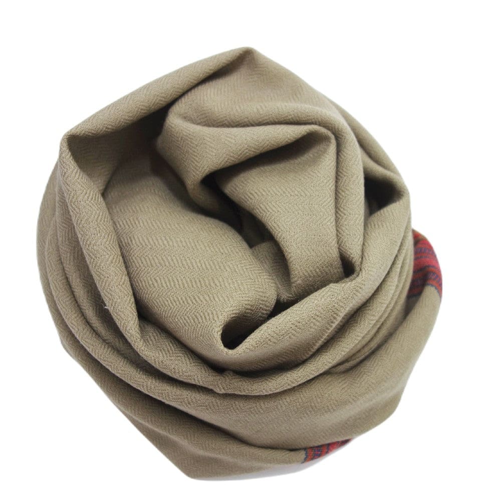 Sal Unisex confectionat din 100% Lana (Yak & Merino) ->Grej Herringbone -> Cod: KYM9 - Saluri din Lana de Yak & Merino