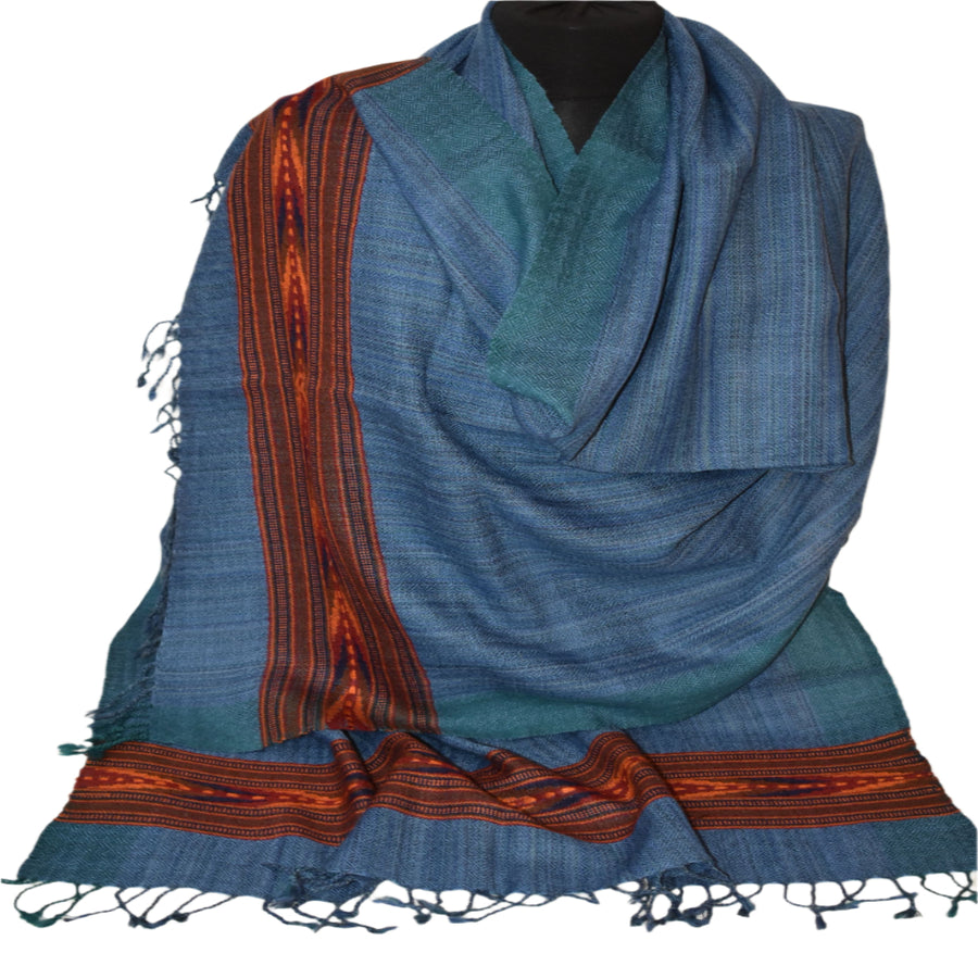Sal Unisex confectionat din 100% Lana (Yak & Merino) ->Grena Visiniu -> Cod: Feb4 - Saluri din Lana de Yak & Merino