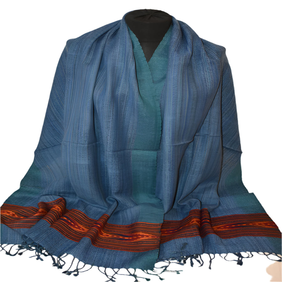 Sal Unisex confectionat din 100% Lana (Yak & Merino) ->Grena Visiniu -> Cod: Feb4 - Saluri din Lana de Yak & Merino