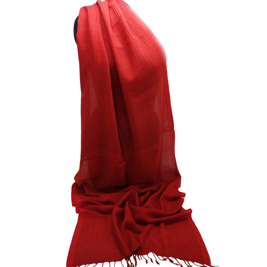 Sal Unisex confectionat din 100% Lana (Yak & Merino) -> Herringbone Red-> Cod:KYM22 - Saluri din Lana de Yak & Merino