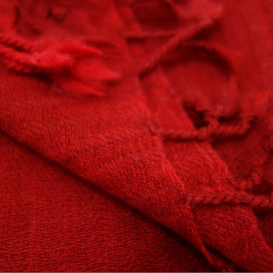 Sal Unisex confectionat din 100% Lana (Yak & Merino) -> Herringbone Red-> Cod:KYM22 - Saluri din Lana de Yak & Merino