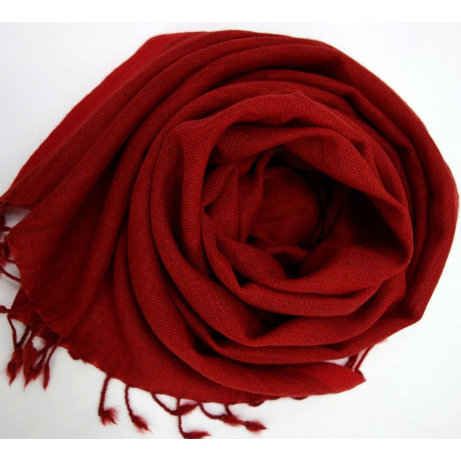 Sal Unisex confectionat din 100% Lana (Yak & Merino) -> Herringbone Red-> Cod:KYM22 - Saluri din Lana de Yak & Merino