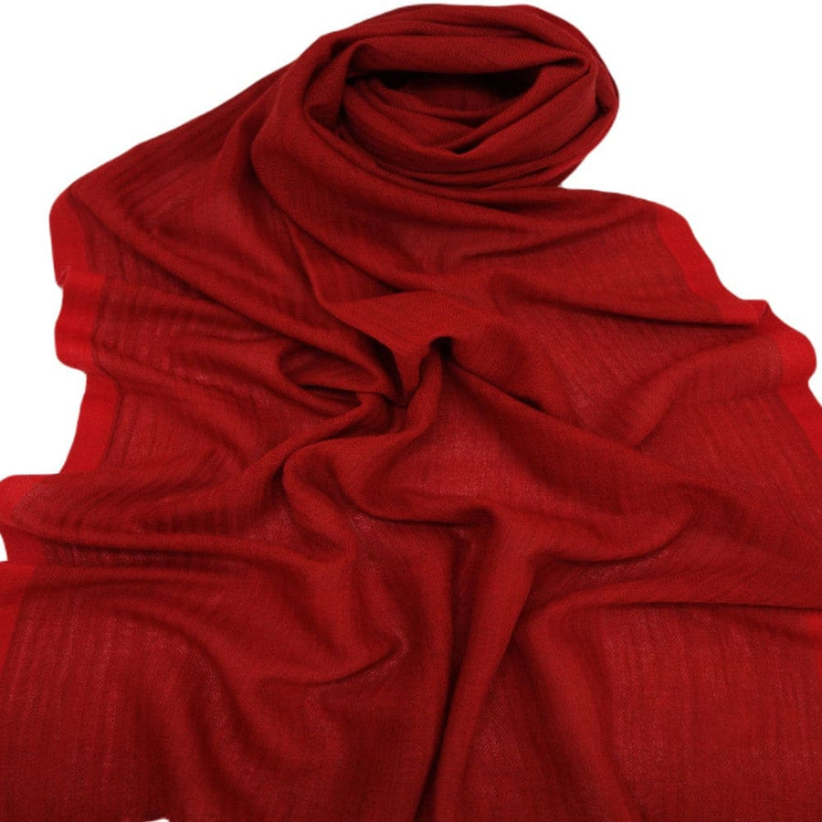 Sal Unisex confectionat din 100% Lana (Yak & Merino) -> Herringbone Red-> Cod:KYM22 - Saluri din Lana de Yak & Merino