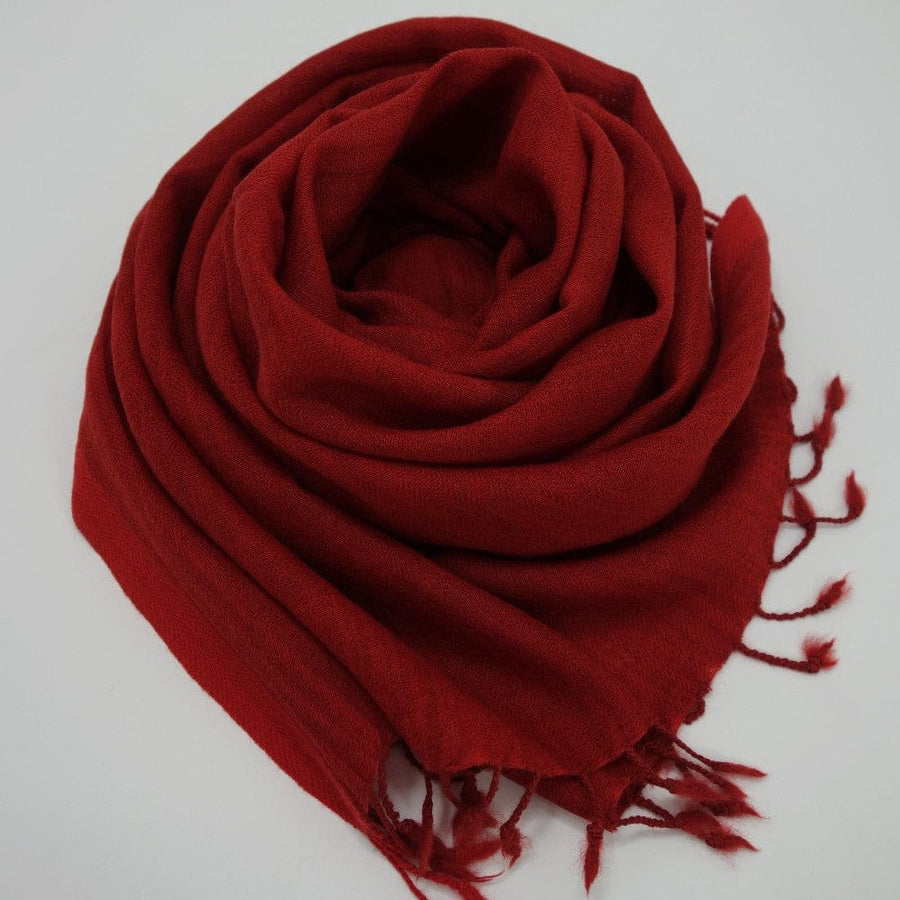 Sal Unisex confectionat din 100% Lana (Yak & Merino) -> Herringbone Red-> Cod:KYM22 - Saluri din Lana de Yak & Merino
