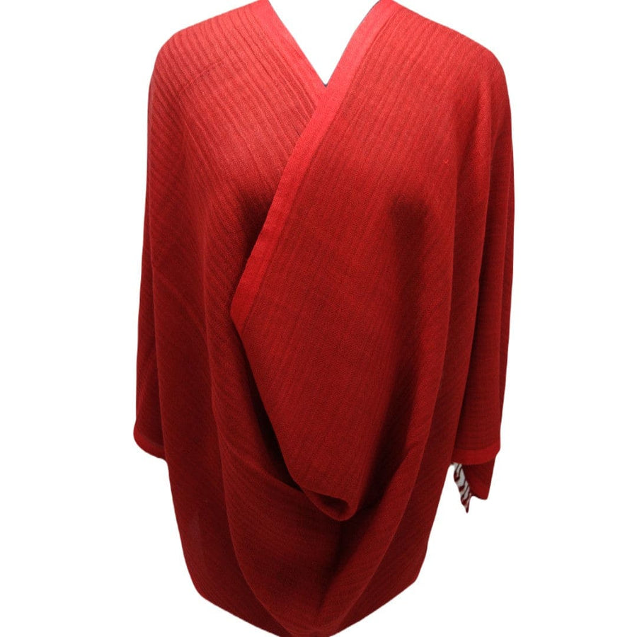 Sal Unisex confectionat din 100% Lana (Yak & Merino) -> Herringbone Red-> Cod:KYM22 - Saluri din Lana de Yak & Merino