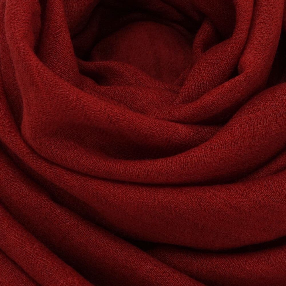 Sal Unisex confectionat din 100% Lana (Yak & Merino) -> Herringbone Red-> Cod:KYM22 - Saluri din Lana de Yak & Merino