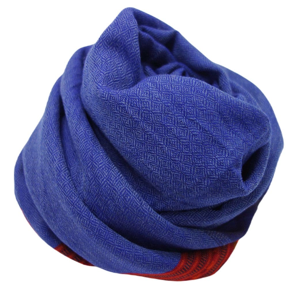 Sal Unisex confectionat din 100% Lana (Yak & Merino) ->Indigo Blue -> Cod: KYM7 - Saluri din Lana de Yak & Merino