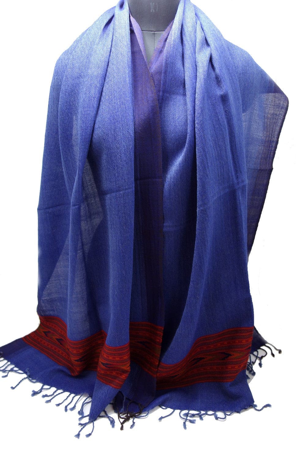 Sal Unisex confectionat din 100% Lana (Yak & Merino) ->Indigo Blue -> Cod: KYM7 - Saluri din Lana de Yak & Merino