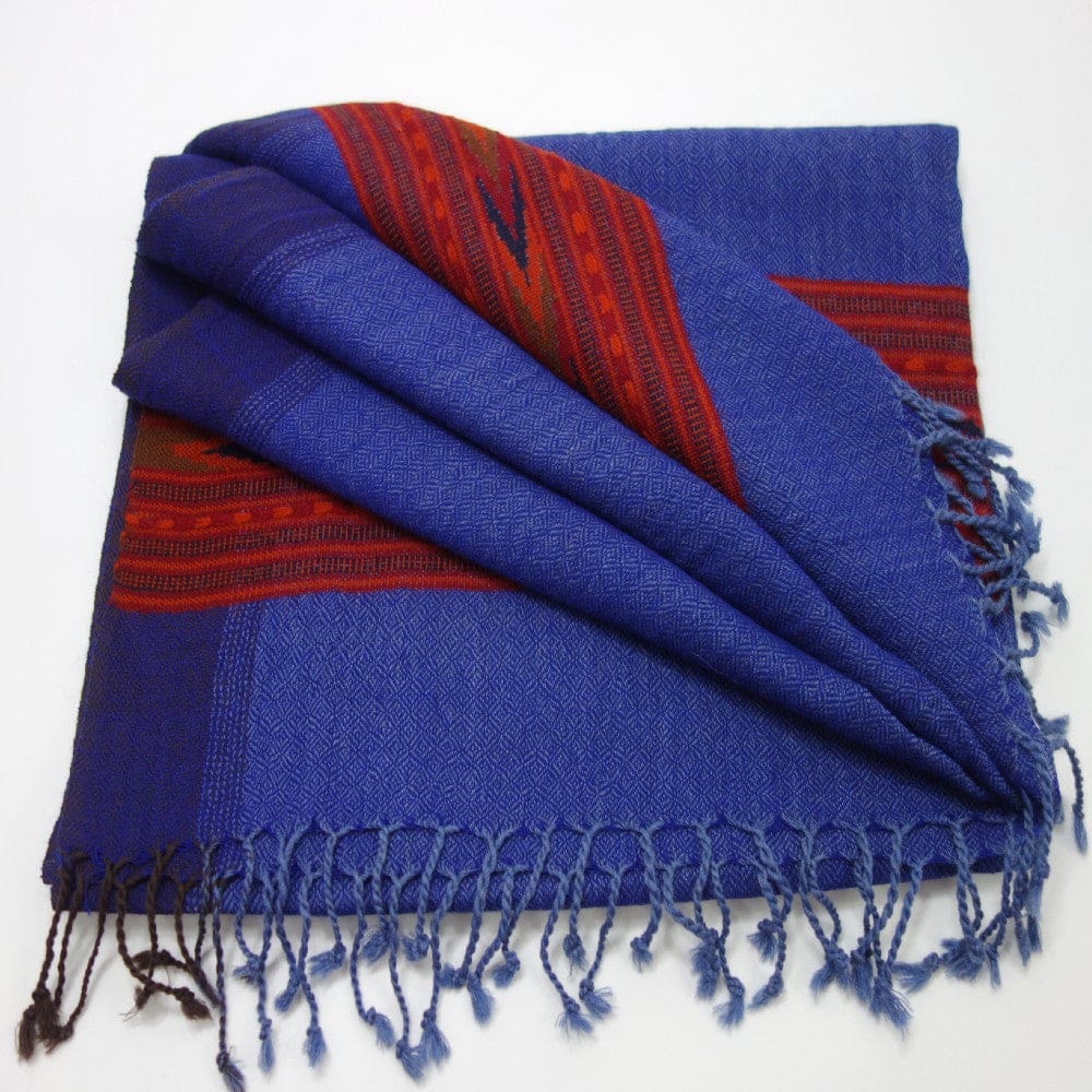 Sal Unisex confectionat din 100% Lana (Yak & Merino) ->Indigo Blue -> Cod: KYM7 - Saluri din Lana de Yak & Merino