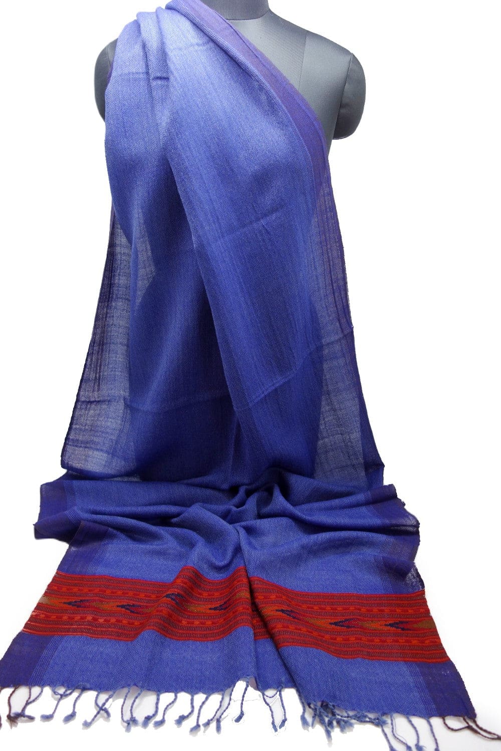 Sal Unisex confectionat din 100% Lana (Yak & Merino) ->Indigo Blue -> Cod: KYM7 - Saluri din Lana de Yak & Merino