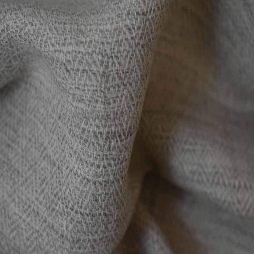 Sal Unisex confectionat din 100% Lana (Yak & Merino) -> Ivory Beige -> Cod: Feb6 - Sal din lana de Yak & Merino