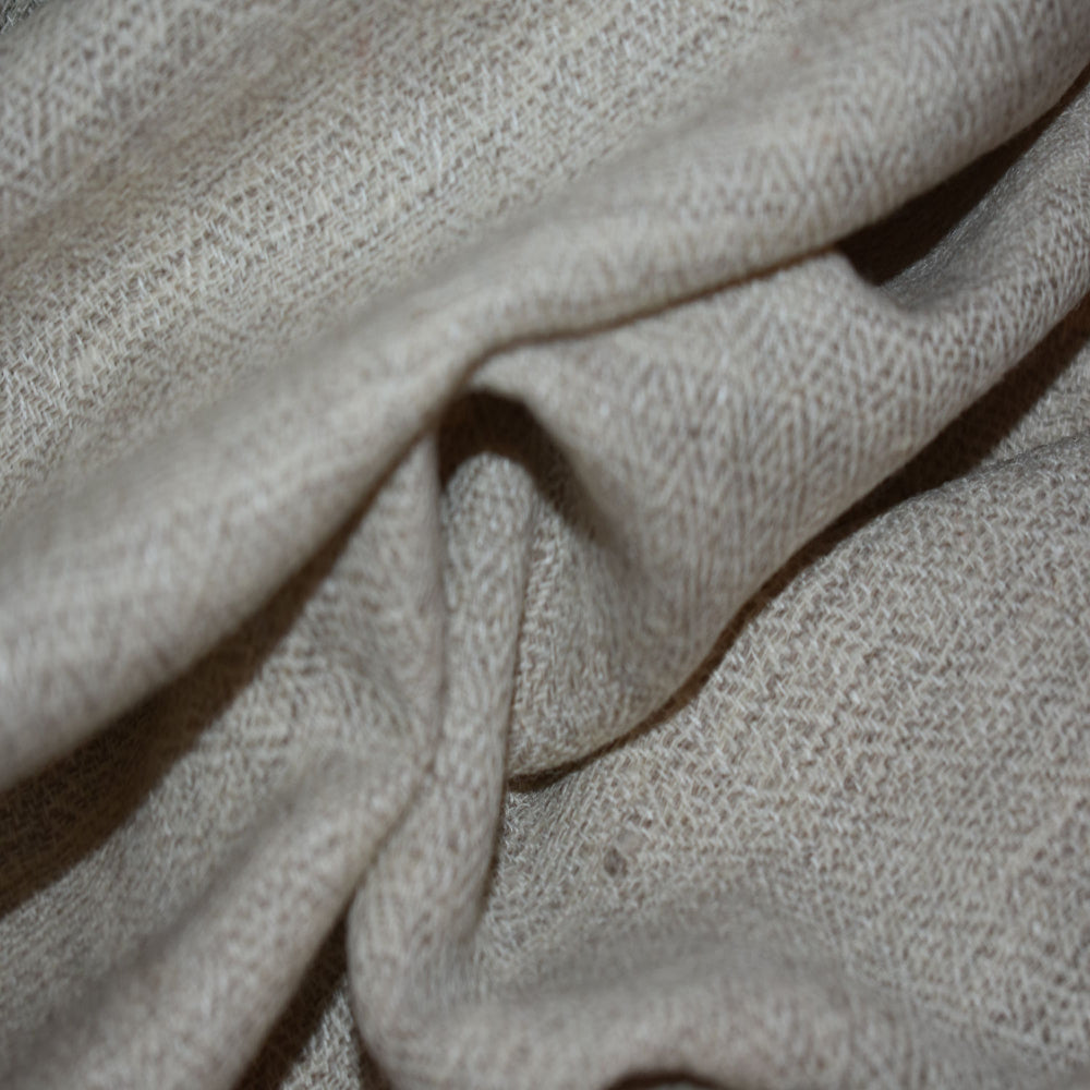 Sal Unisex confectionat din 100% Lana (Yak & Merino) -> Ivory Beige -> Cod: Feb6 - Sal din lana de Yak & Merino