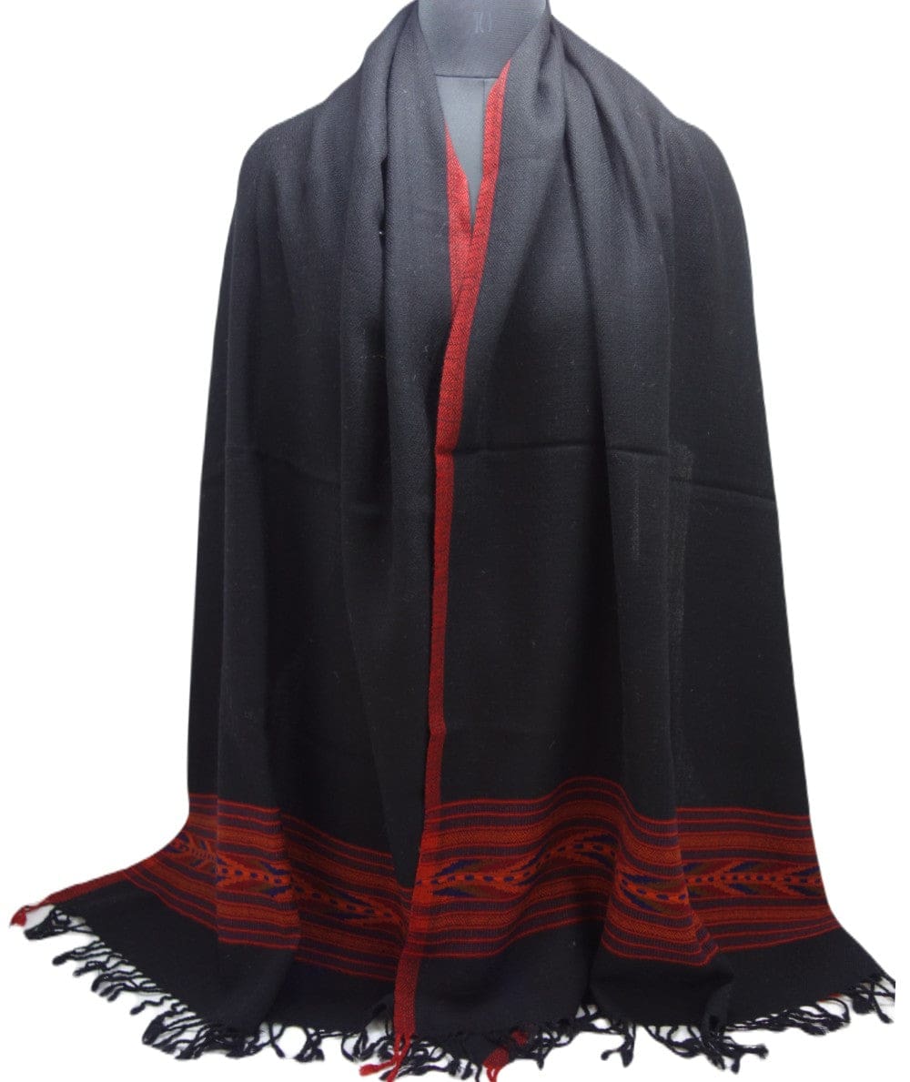 Sal Unisex confectionat din 100% Lana (Yak & Merino) ->Jet Black -> Cod: KYM11 - Saluri din Lana de Yak & Merino