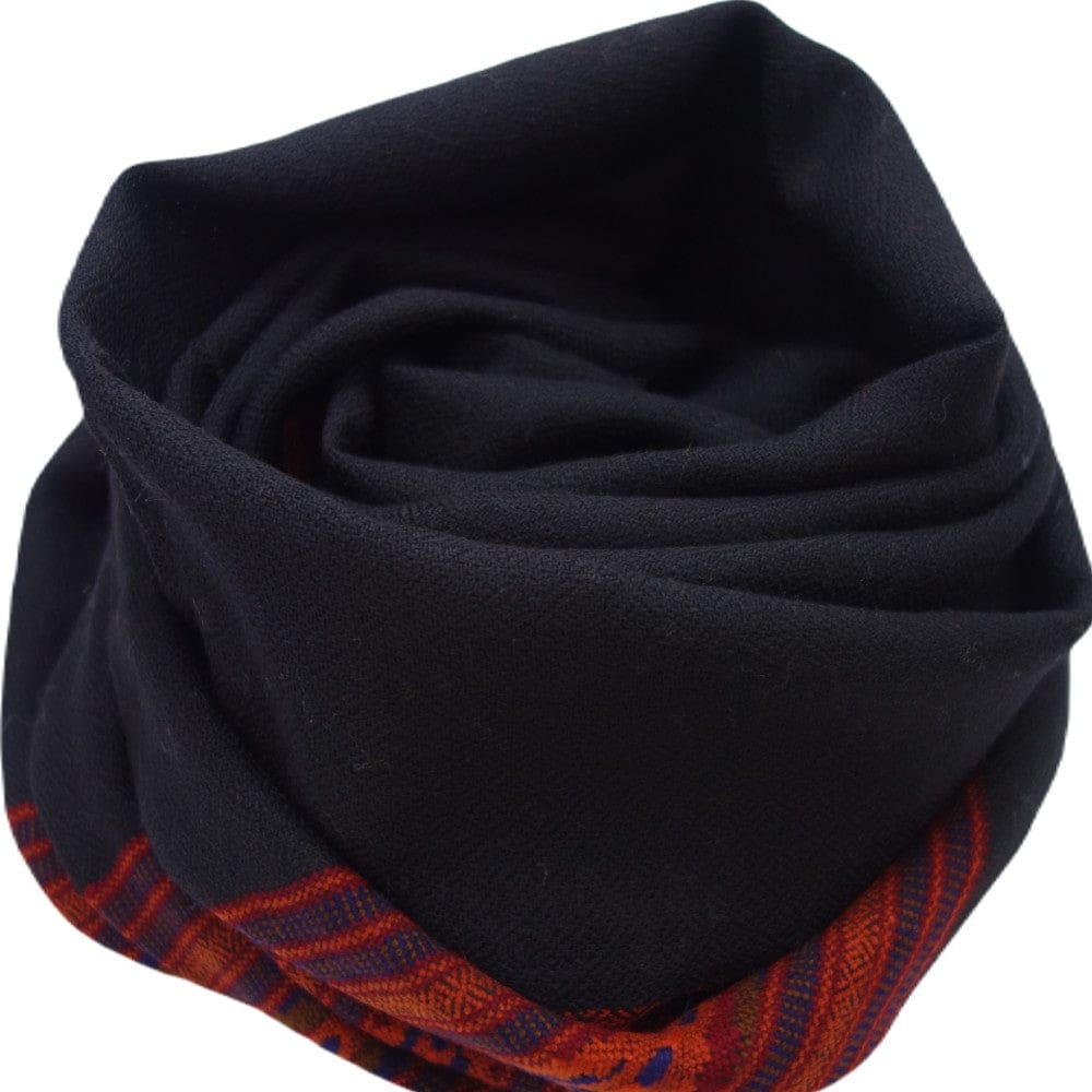 Sal Unisex confectionat din 100% Lana (Yak & Merino) ->Jet Black -> Cod: KYM11 - Saluri din Lana de Yak & Merino