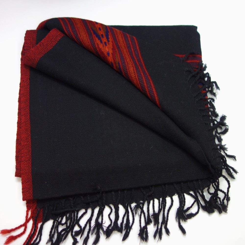 Sal Unisex confectionat din 100% Lana (Yak & Merino) ->Jet Black -> Cod: KYM11 - Saluri din Lana de Yak & Merino