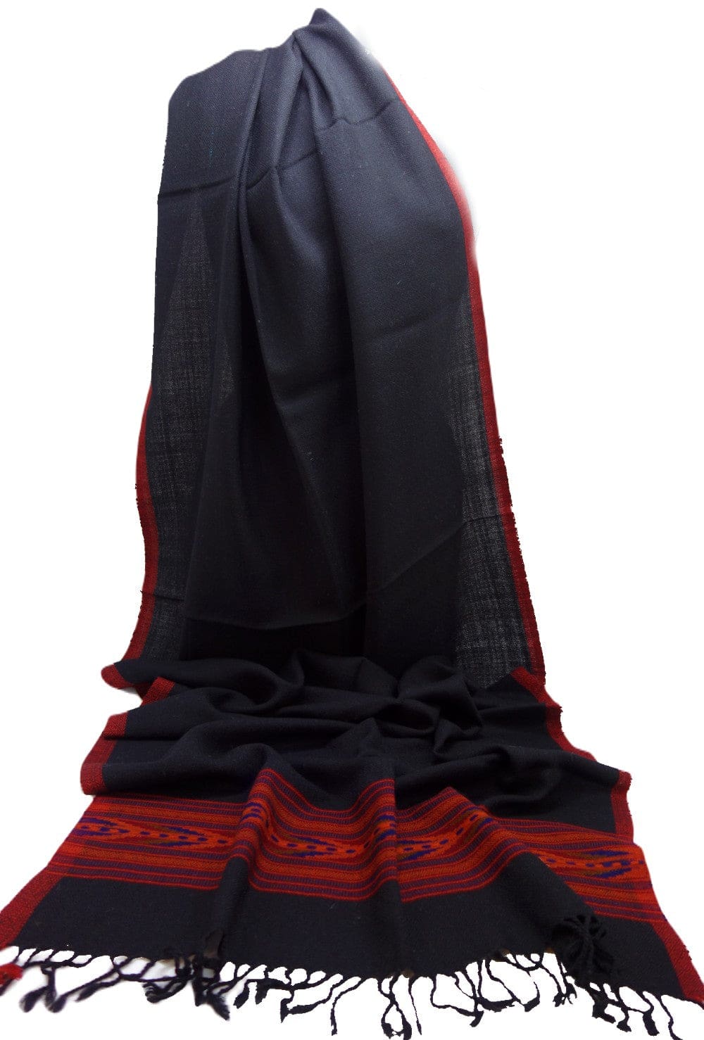 Sal Unisex confectionat din 100% Lana (Yak & Merino) ->Jet Black -> Cod: KYM11 - Saluri din Lana de Yak & Merino