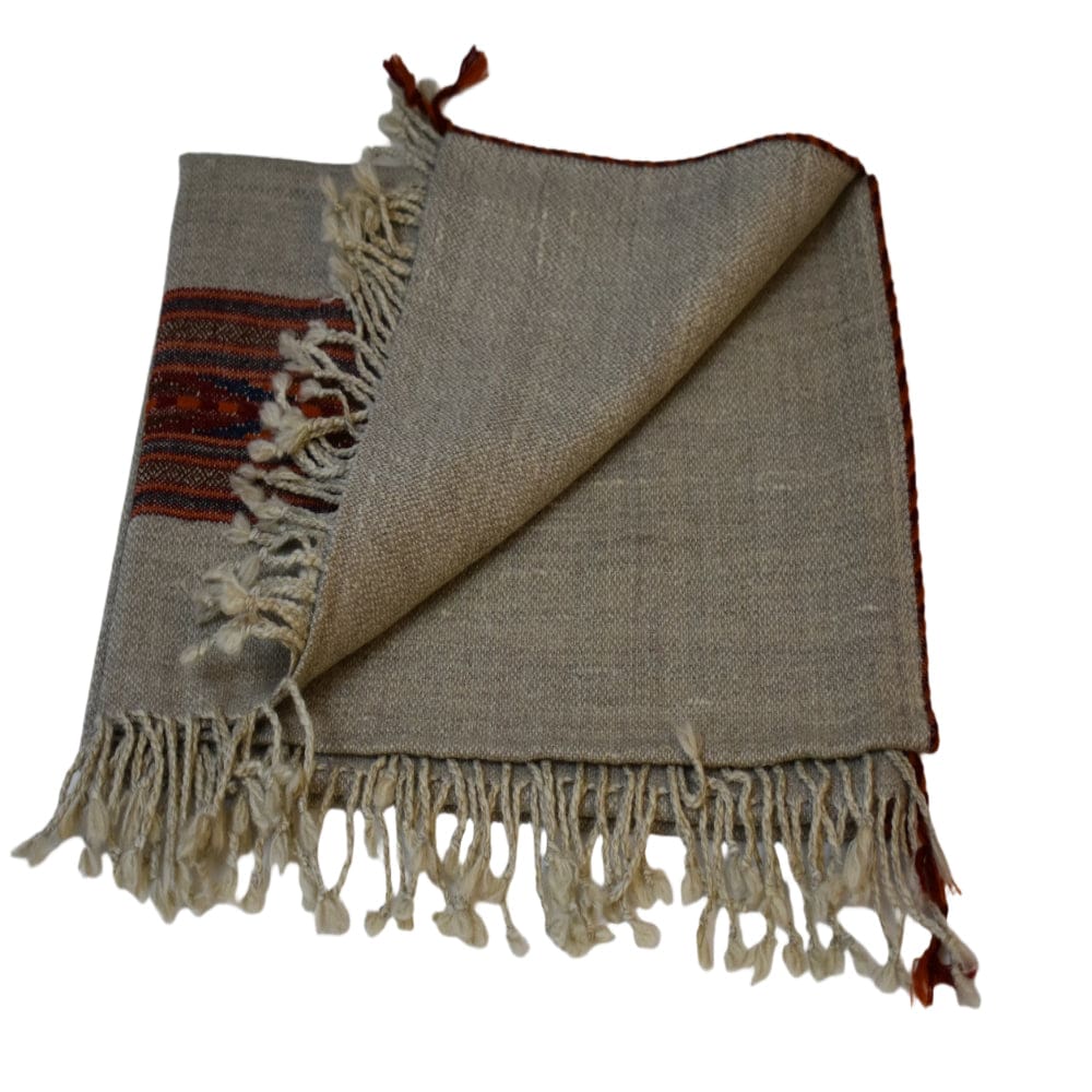 Sal Unisex confectionat din 100% Lana (Yak & Merino) -> Natural Grej -> Cod: Feb2 - Sal din lana de Yak & Merino
