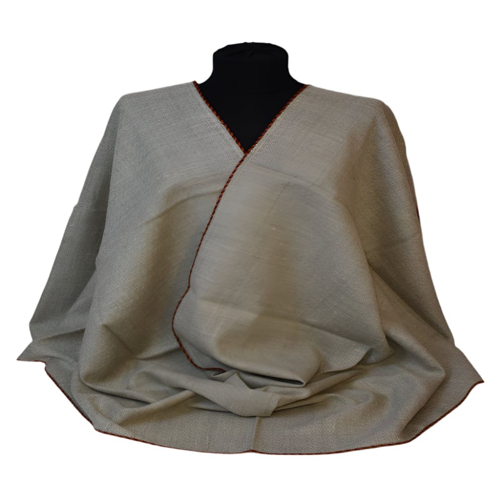 Sal Unisex confectionat din 100% Lana (Yak & Merino) -> Natural Grej -> Cod: Feb2 - Sal din lana de Yak & Merino