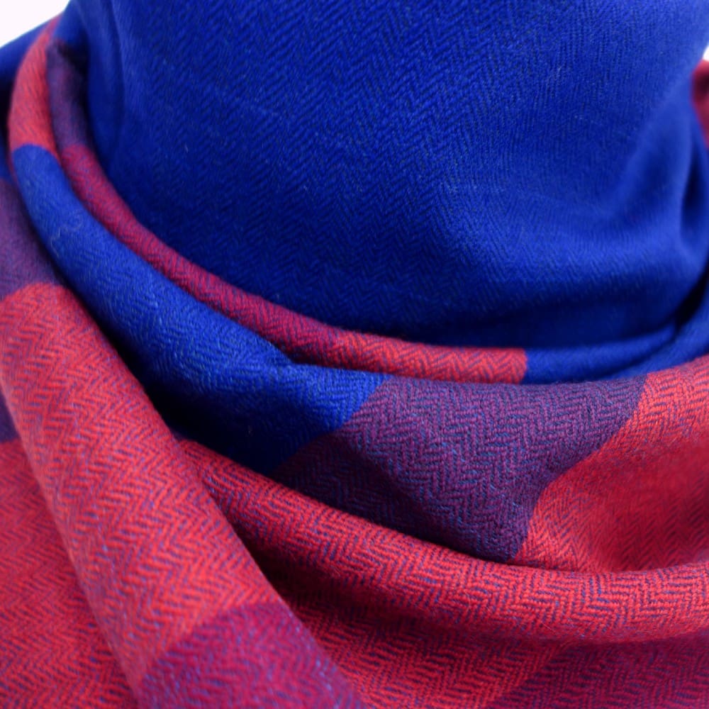 Sal Unisex confectionat din 100% Lana (Yak & Merino) ->Prussian Blue -> Cod: KYM20
