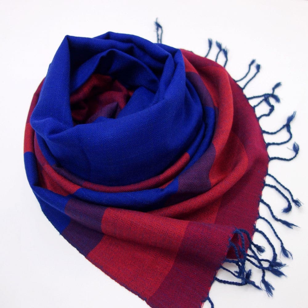 Sal Unisex confectionat din 100% Lana (Yak & Merino) ->Prussian Blue -> Cod: KYM20