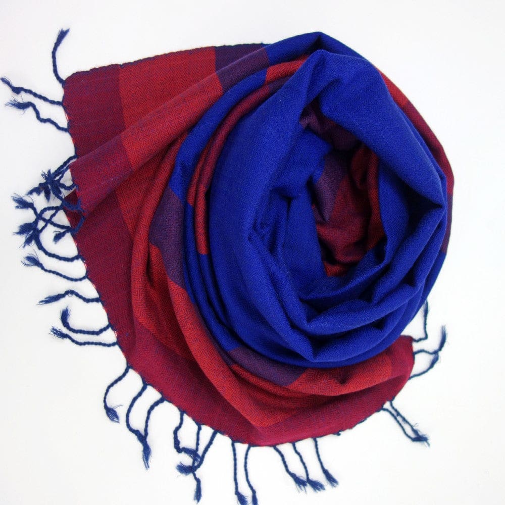 Sal Unisex confectionat din 100% Lana (Yak & Merino) ->Prussian Blue -> Cod: KYM20