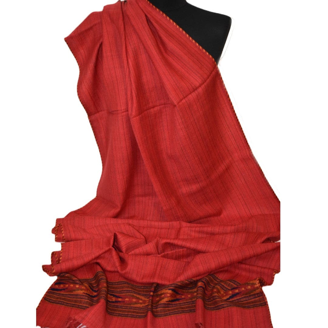 Sal Unisex confectionat din 100% Lana (Yak & Merino) -> Rosu -> Cod: Feb1 - Sal din lana de Yak & Merino