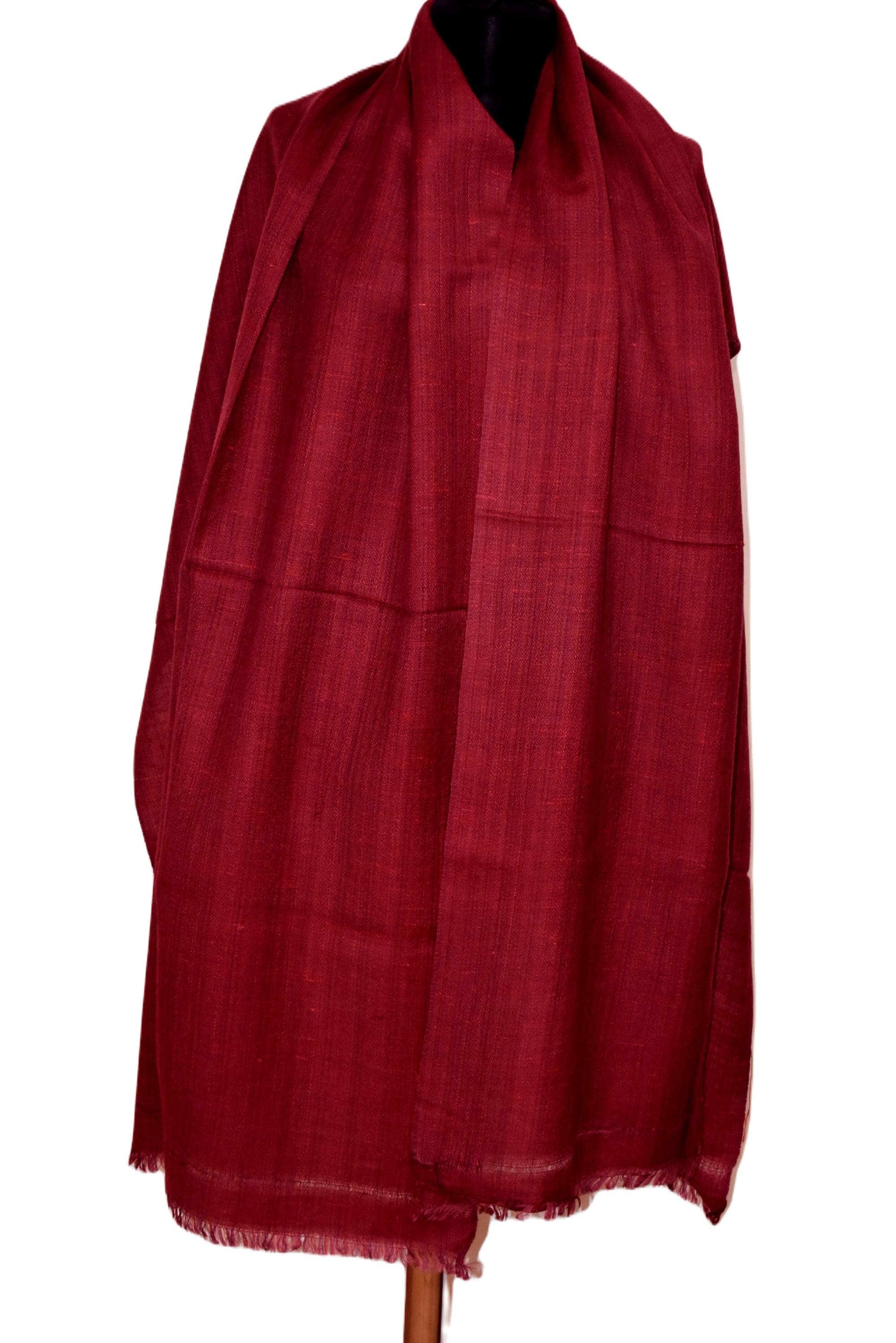 Sal Unisex confectionat din 100% Lana (Yak & Merino) ->Rosu Visina -> Cod: YAKNEW1 - Sal din lana de Yak & Merino