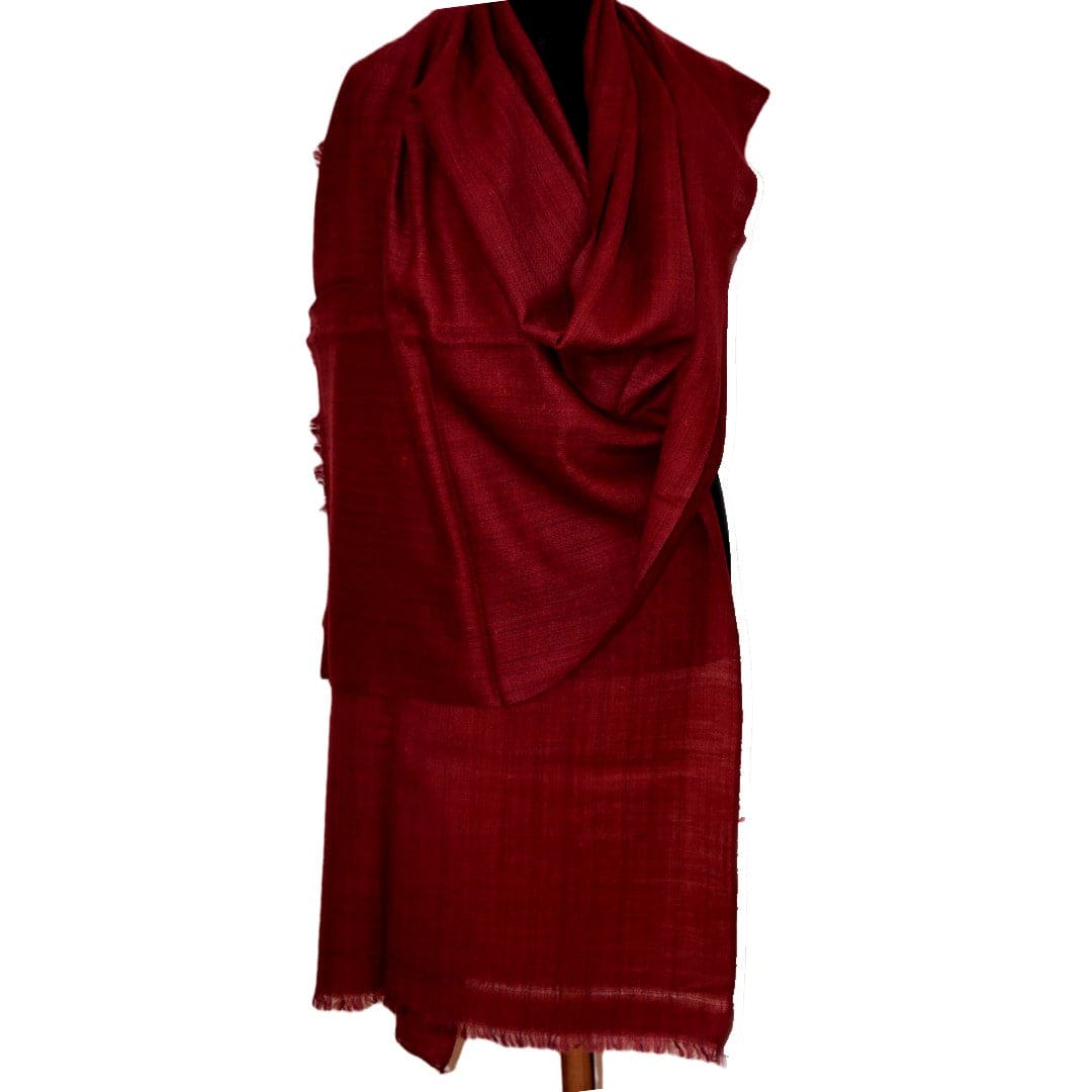 Sal Unisex confectionat din 100% Lana (Yak & Merino) ->Rosu Visina -> Cod: YAKNEW1 - Sal din lana de Yak & Merino