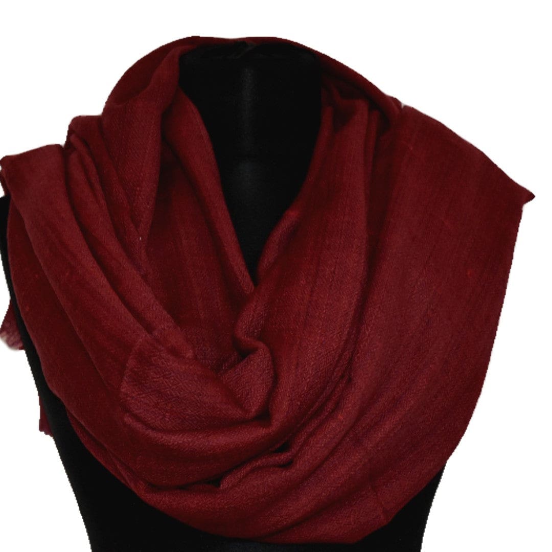 Sal Unisex confectionat din 100% Lana (Yak & Merino) ->Rosu Visina -> Cod: YAKNEW1 - Sal din lana de Yak & Merino