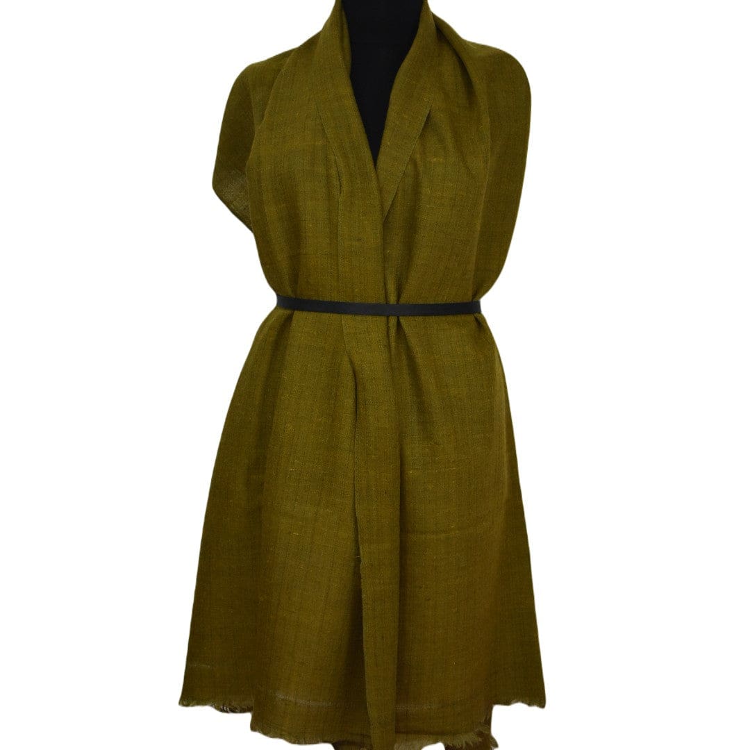 Sal Unisex confectionat din 100% Lana (Yak & Merino) ->Verde Khaki -> Cod: YAKNEW4 - Saluri din Lana de Yak & Merino