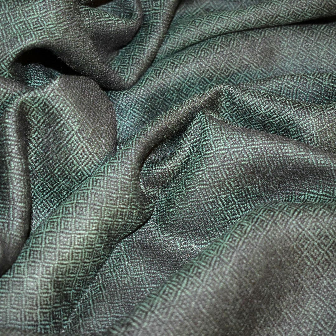 Sal Unisex confectionat din 100% Lana (Yak & Merino) ->Verde Smarald /Negru-> Cod: LANA5 - Sal din lana de Yak & Merino