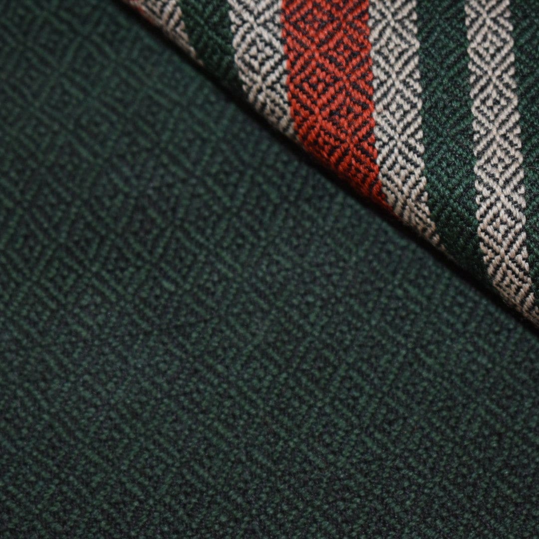 Sal Unisex confectionat din 100% Lana (Yak & Merino) ->Verde Smarald /Negru-> Cod: LANA5 - Sal din lana de Yak & Merino