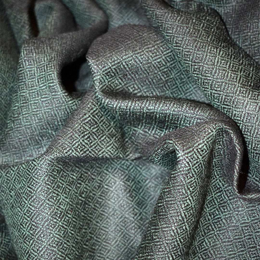 Sal Unisex confectionat din 100% Lana (Yak & Merino) ->Verde Smarald /Negru-> Cod: LANA5 - Sal din lana de Yak & Merino