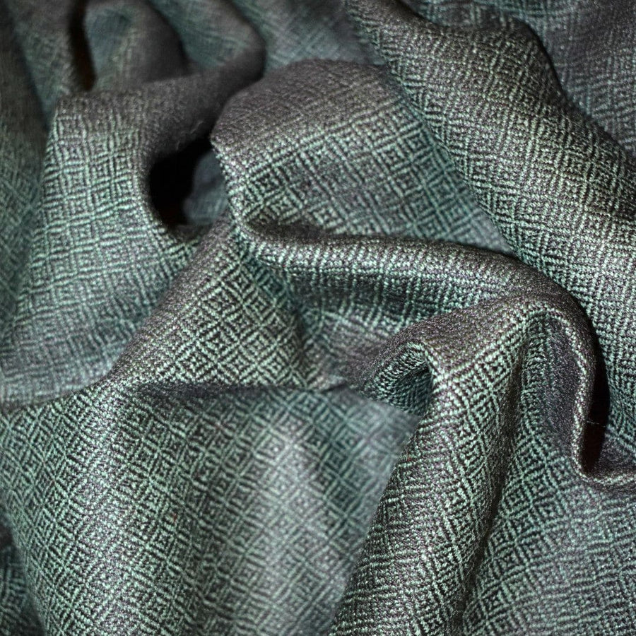 Sal Unisex confectionat din 100% Lana (Yak & Merino) ->Verde Smarald /Negru-> Cod: LANA5 - Sal din lana de Yak & Merino