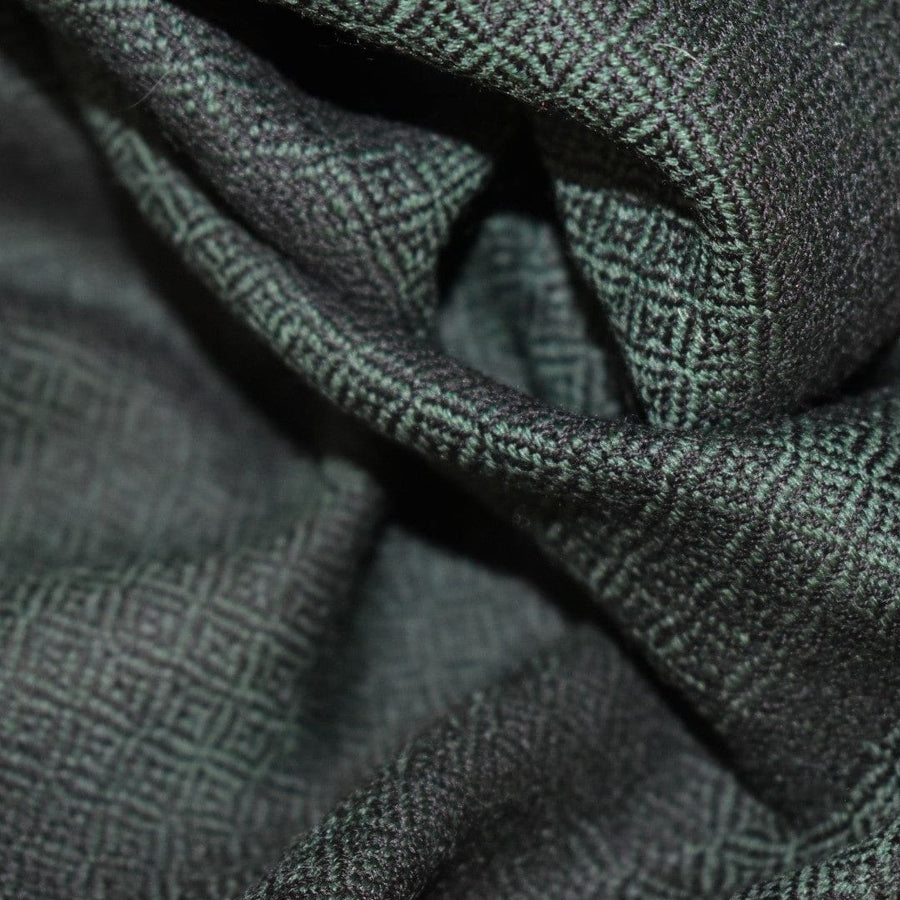 Sal Unisex confectionat din 100% Lana (Yak & Merino) ->Verde Smarald /Negru-> Cod: LANA5 - Sal din lana de Yak & Merino