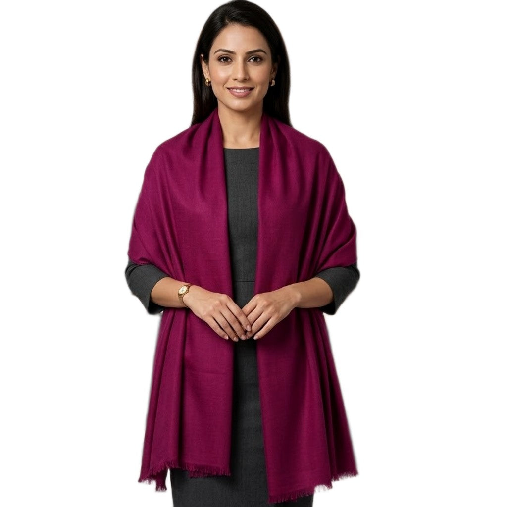 NOU! Sal Premium din Lana Merino & Matase Naturala -> Mov Magenta  - Cod: SilkMerino6