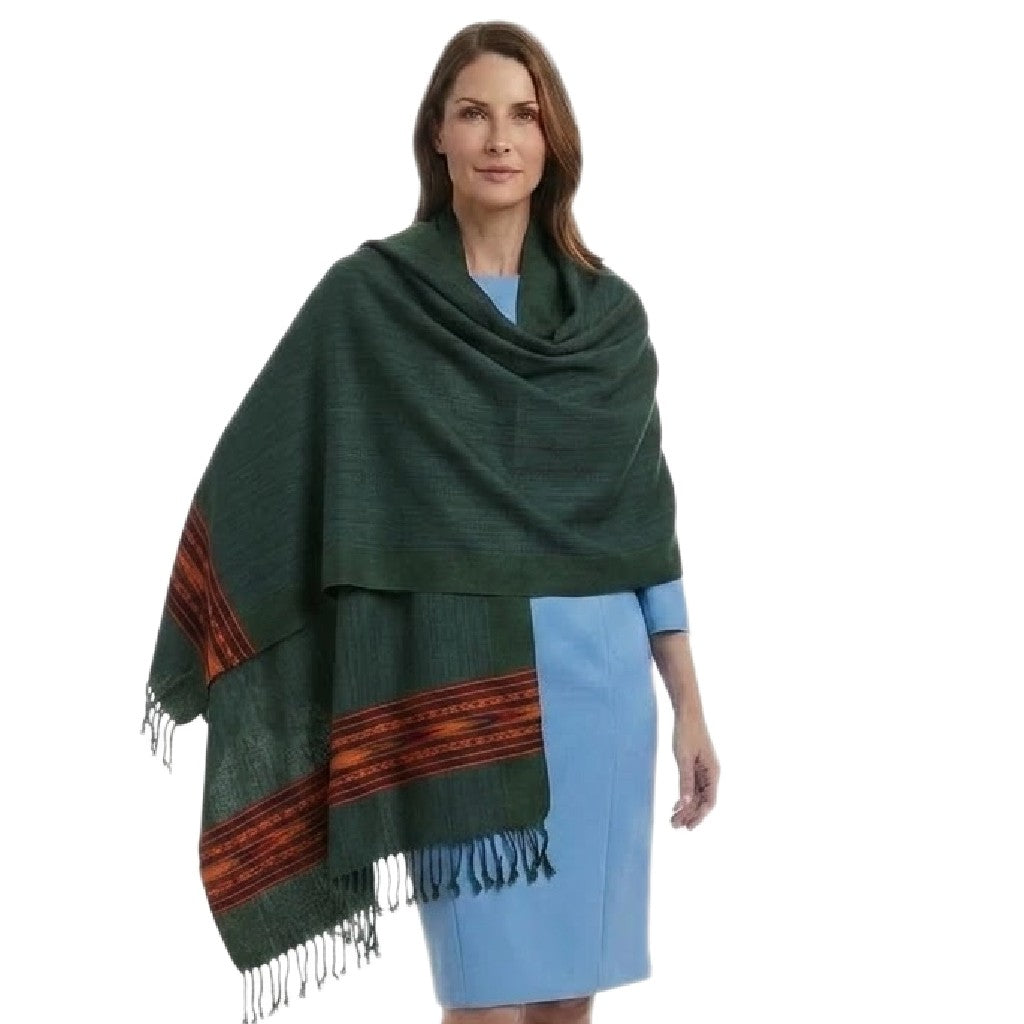 Sal Unisex confectionat din 100% Lana ( Yak & Merino ) ->Verde Smarald -> Cod: LANA3