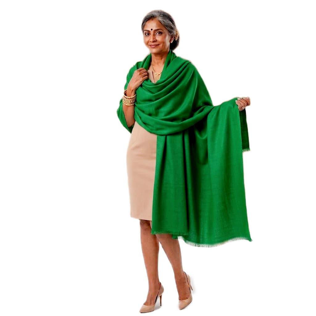 NOU! Sal Premium din Lana Merino & Matase Naturala -> Verde - Cod: SilkMerino4