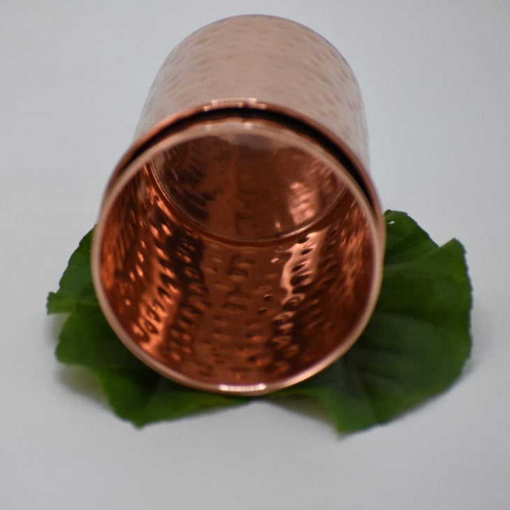 SET -> Pahare din Cupru solid fara jointuri cu finish ’Lovitura ciocan’ - Set 2 Pahare Cupru - pahare cupru