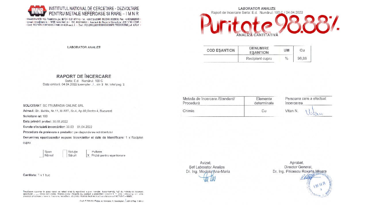 SET-> Sticla & 2 Pahare din Cupru cu Model ’Lovitura de Ciocan’ Curved Style -> Cod: SETCUPRUCURVED