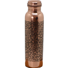 Sticla de Cupru cu Model Embosat - Vintage Floral -> Cod: EMBC1 - sticla cupru