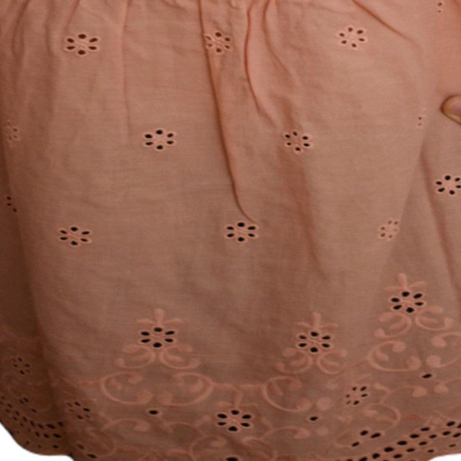 Tunica din Bumbac cu broderie decupata - Pastel Peach - Bluza