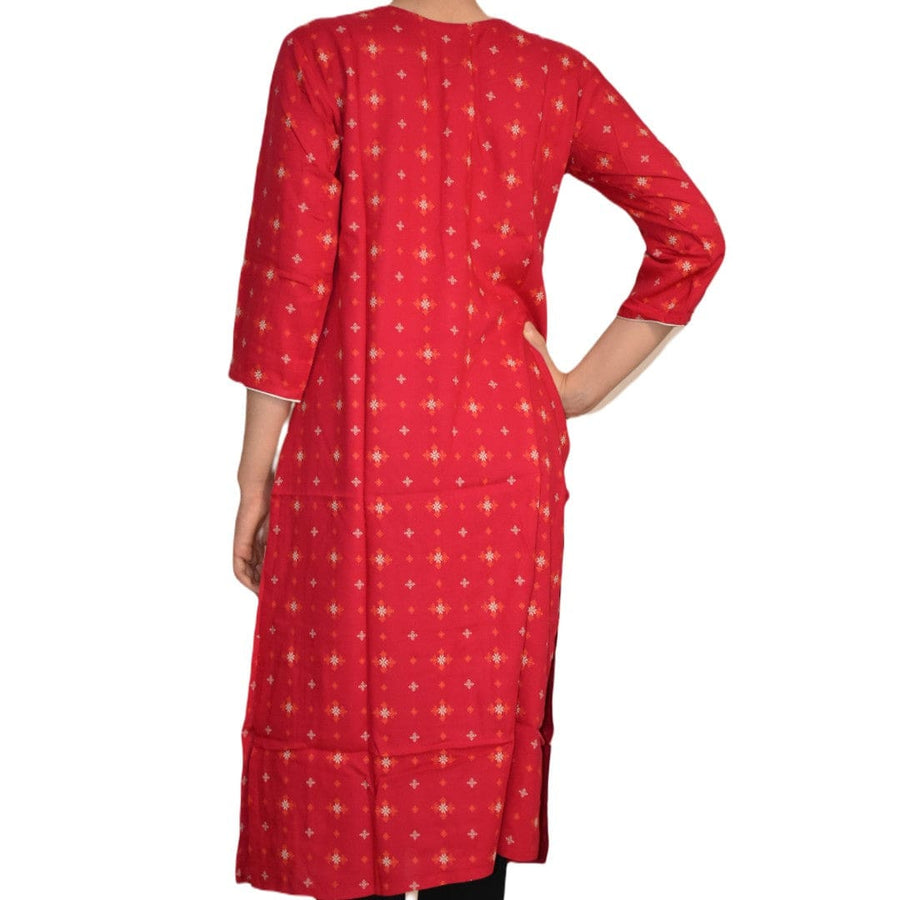 Tunica lunga din bumbac - Magenta Roze - KURTIS2 - Tunica lunga Kurta