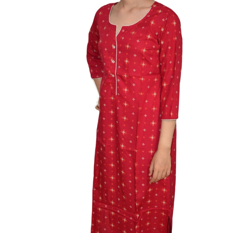 Tunica lunga din bumbac - Magenta Roze - KURTIS2 - Tunica lunga Kurta