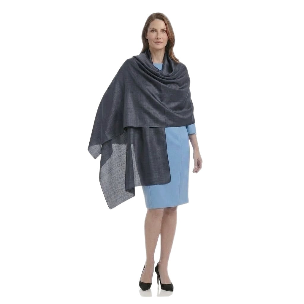 Esarfa-Sal din Matase Naturala Tussar Silk -> Heritage Shades of Ash Blue-Grey