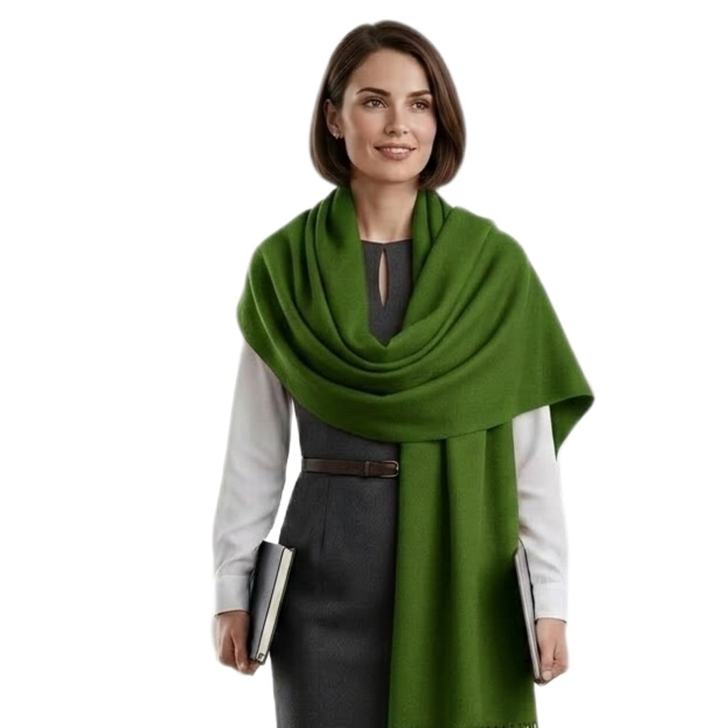 NOU! Sal Premium din Lana Merino & Matase Naturala -> Verde - Cod: SilkMerino4