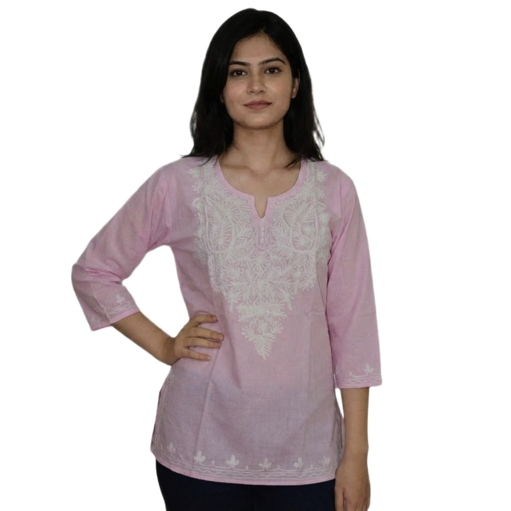 Bluza/Tunica din bumbac cu Broderie Kashmiri -> Cod: KASHMIRI035
